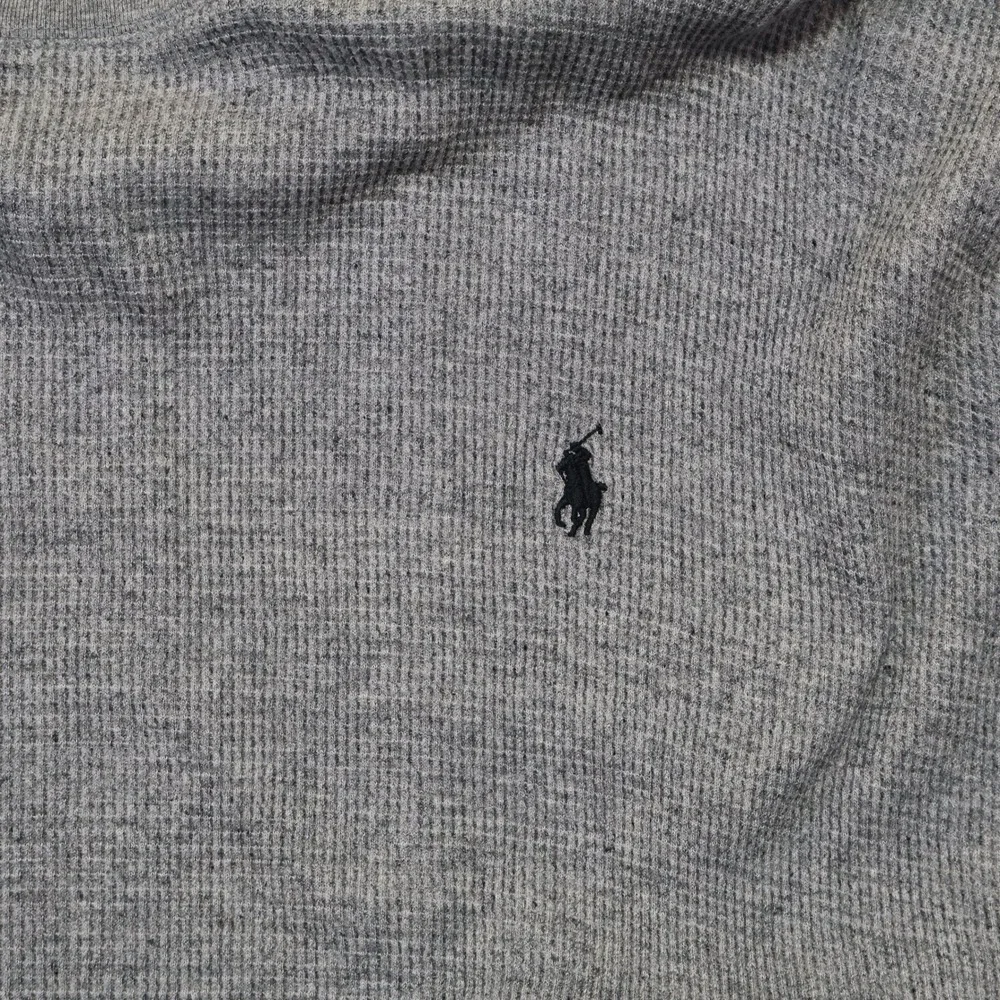 Polo Ralph Lauren Mens 3XLT Grey Waffle Knit Thermal Long Sleeve Shirt Pony Logo